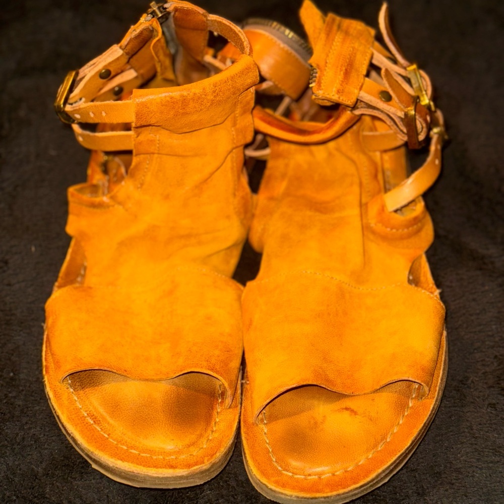 A.S.98 Vibrant Orange Sandals for Women
